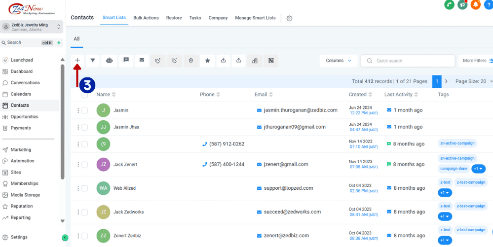 managing contact gohighlevel - contact