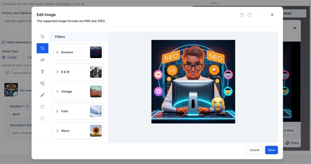ad manaer image editor