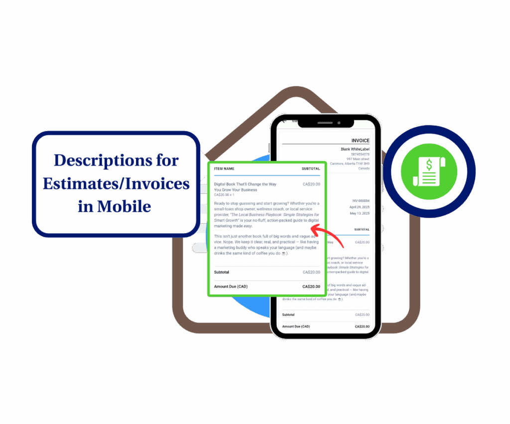 Mobile invoice descriptions GHL update