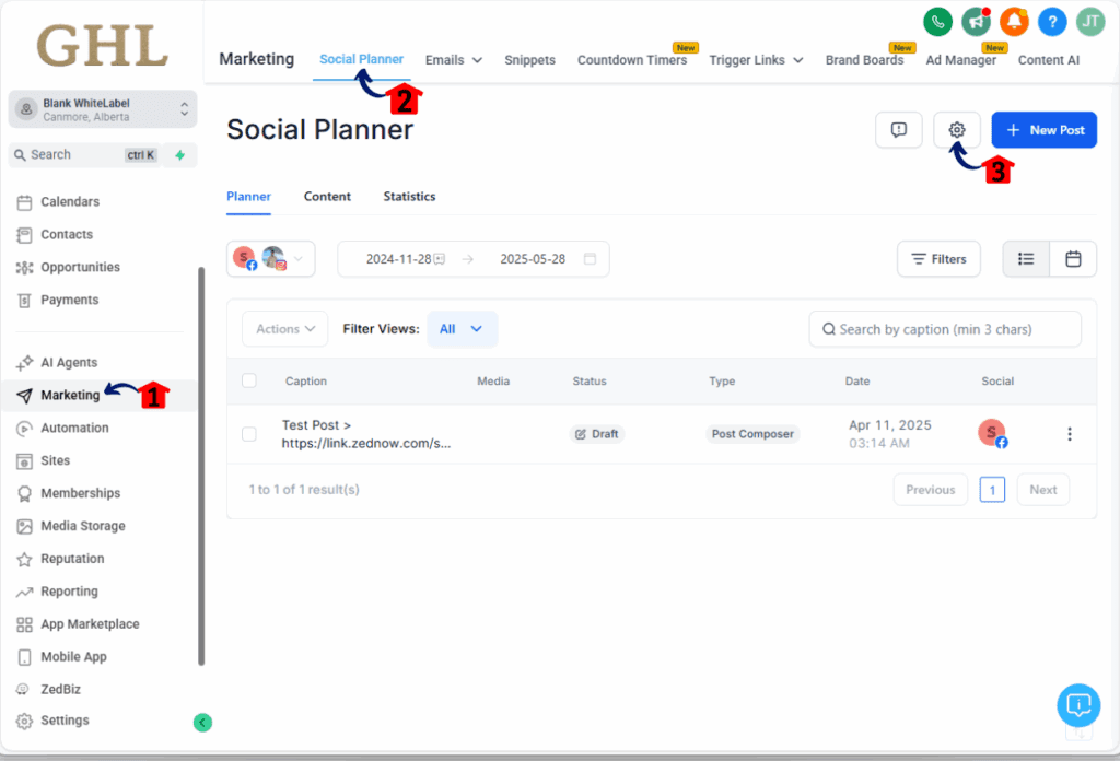 social planner csv