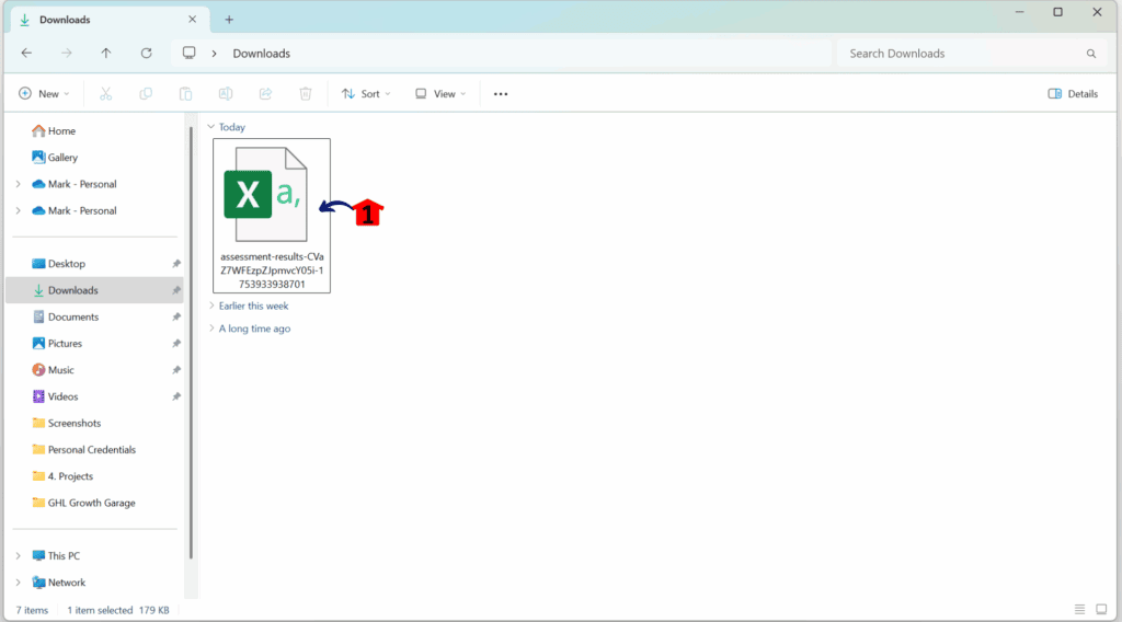 downloading the Assessment Data