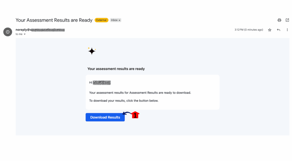 Checking email for the results file