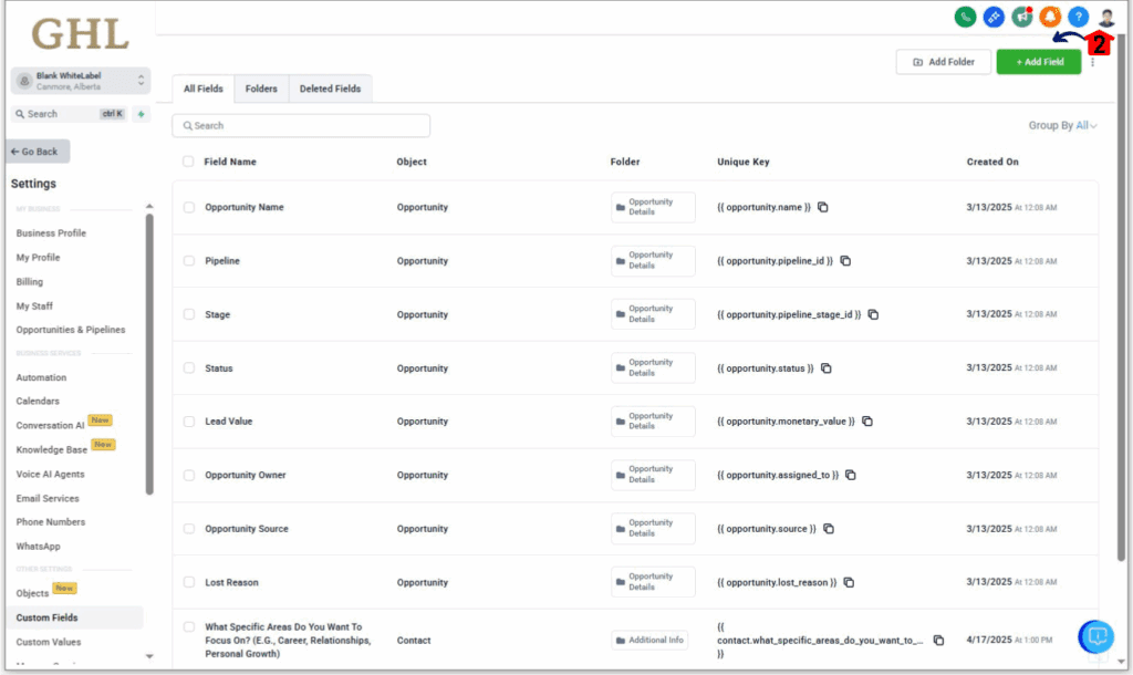 Adding Custom Field