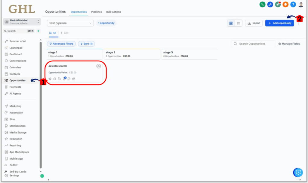 Utilize Custom Fields Opportunities