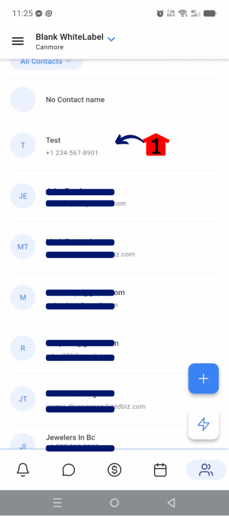 Selecting a contact