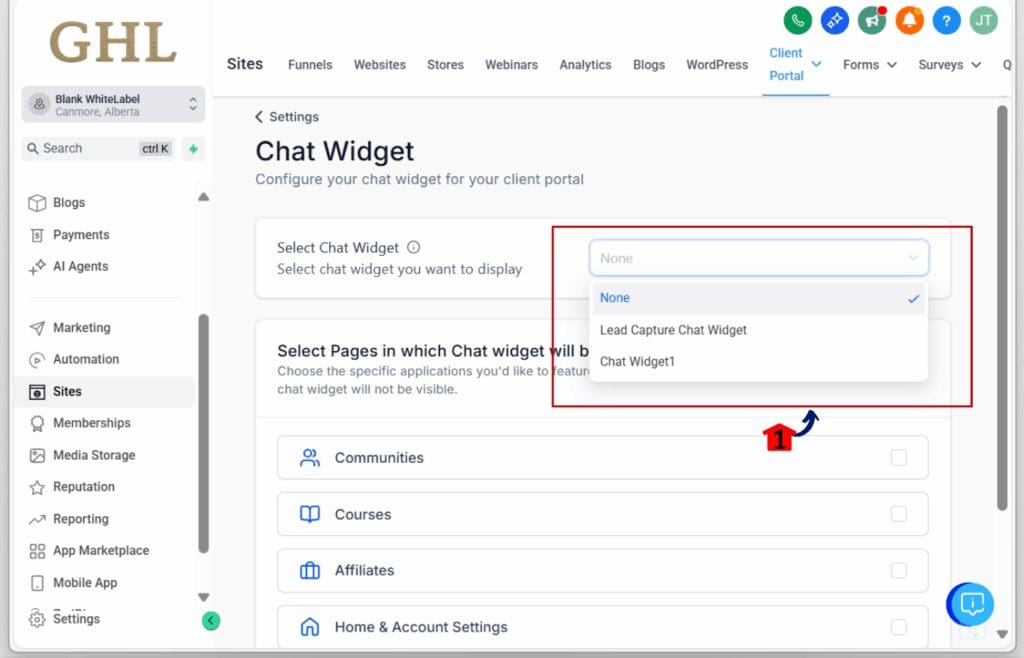 client portal chat