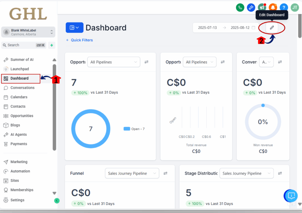 custom kpi dashboard