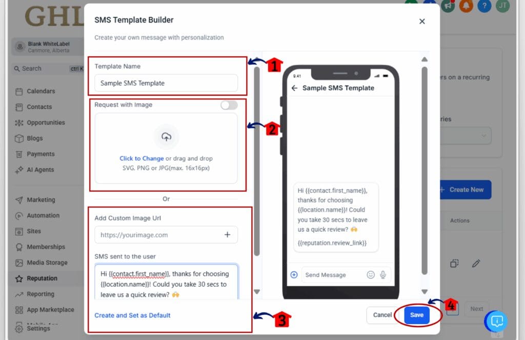 Building Your First Custom SMS Template - SMS