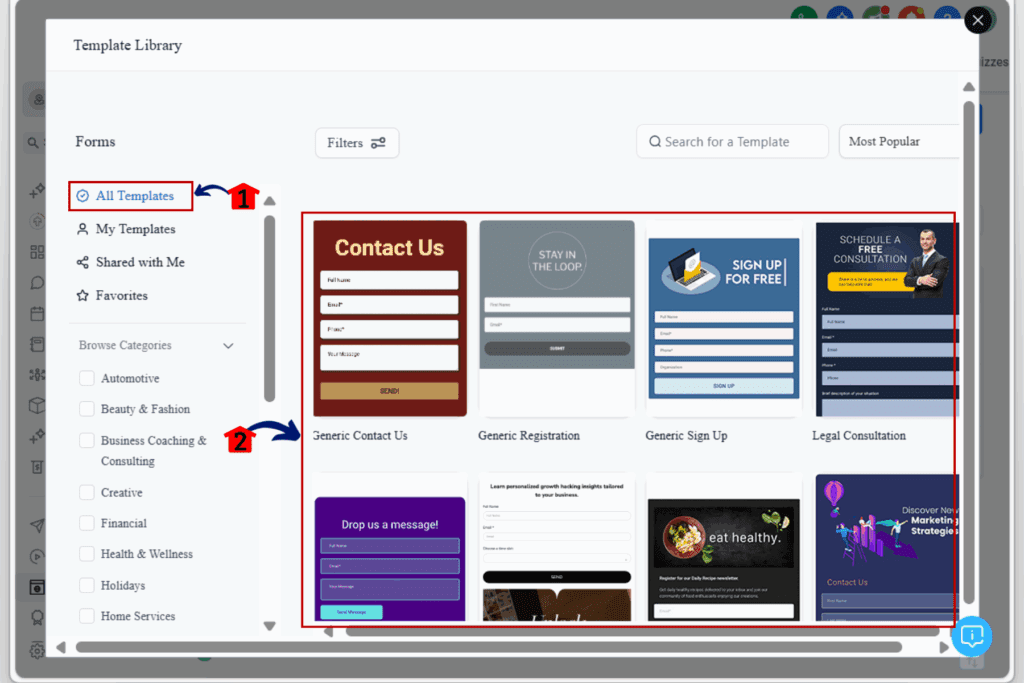form padding settings - library