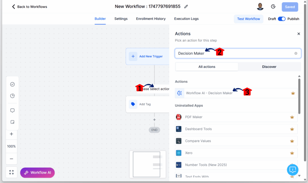 Adding the Decision Maker element