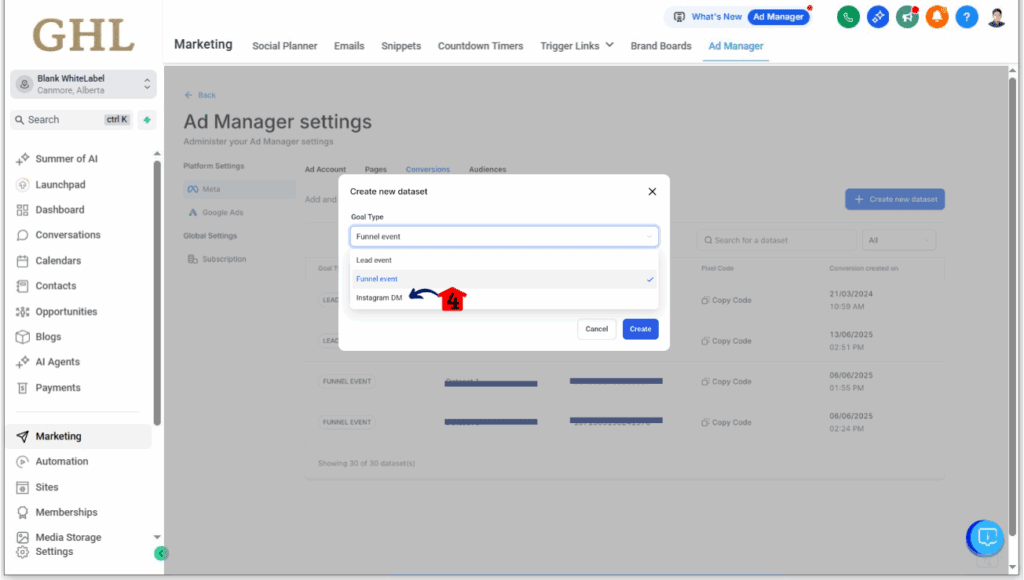 Create a Dataset for Instagram DM Conversion