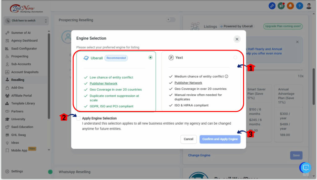 Local Listings Management - Compare and Acknowledge Your Choice