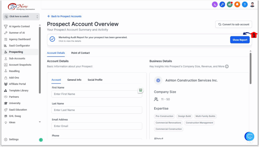 Marketing Audit Report - Generate the Marketing Audit Report