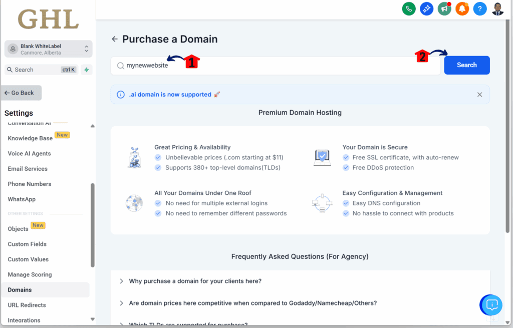brand domain protection - Search for Your Domain