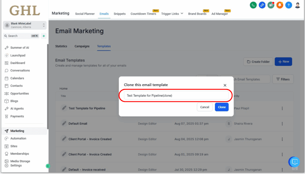Newsletter Automation - Clone and Edit Your Template for Each Newsletter