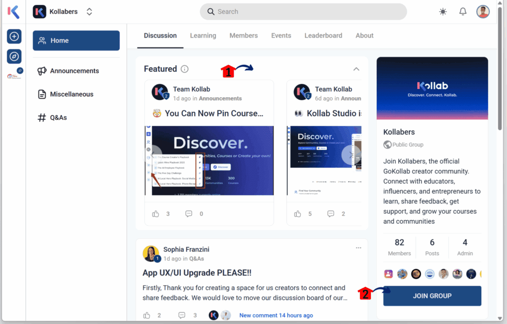 online creator community - Join the Kollabers Group