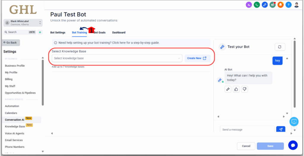 AI Chat Widget - Train Your Bot