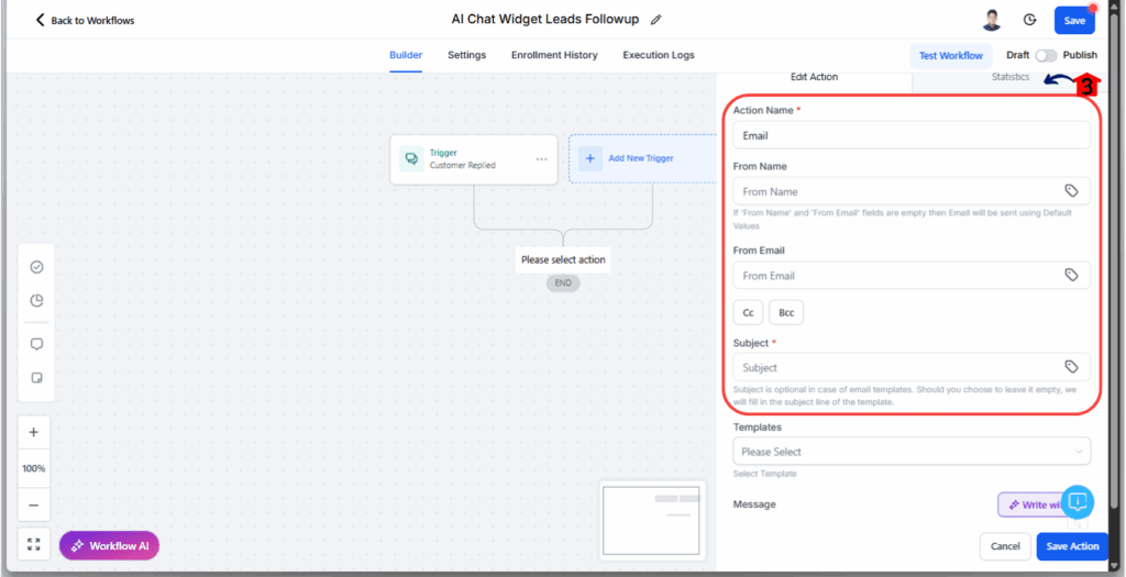 AI Chat Widget - Add the First Follow-Up Email
