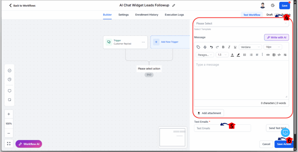 AI Chat Widget - Add the First Follow-Up Email