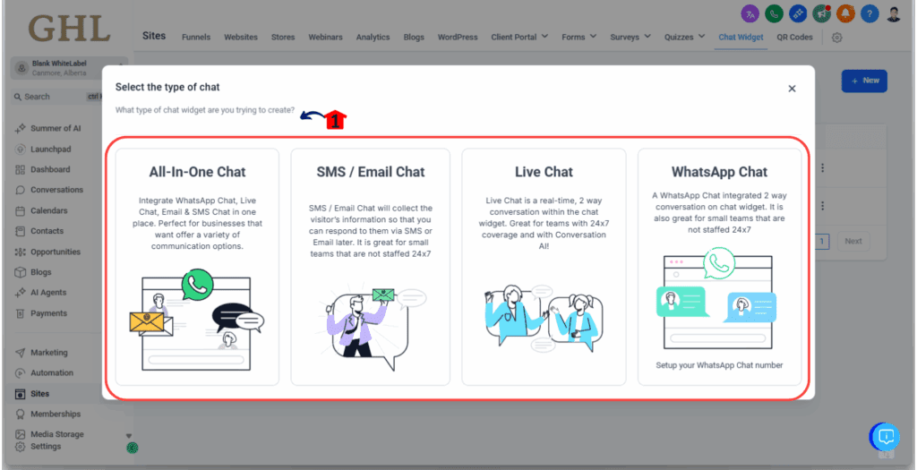 AI Chat Widget - Create a New AI Chat Widget