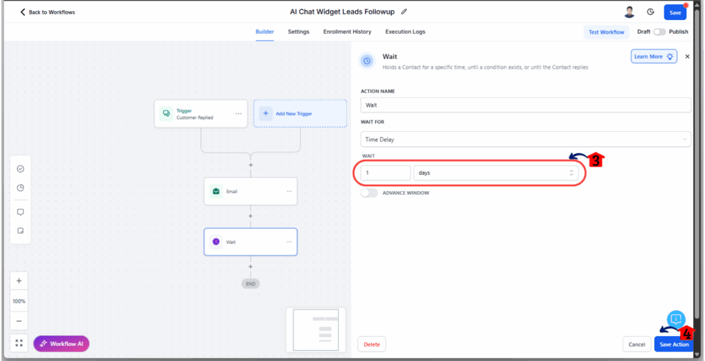 AI Chat Widget - Add a One-Day Delay