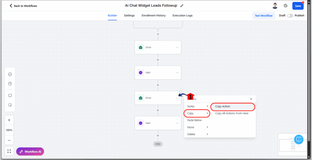AI Chat Widget - Add the Final Follow-Up Email and Publish Workflow