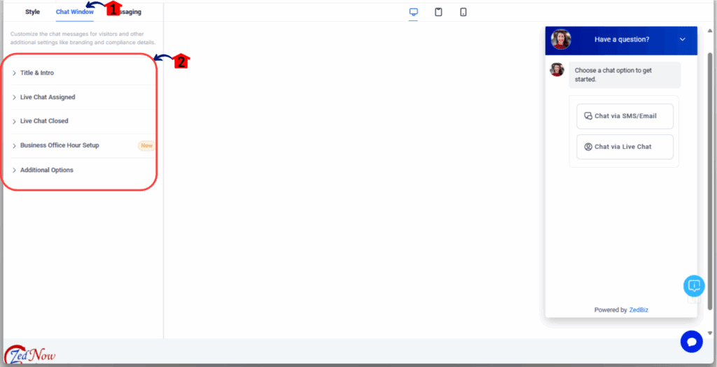 AI Chat Widget - Go to Chat Window widget