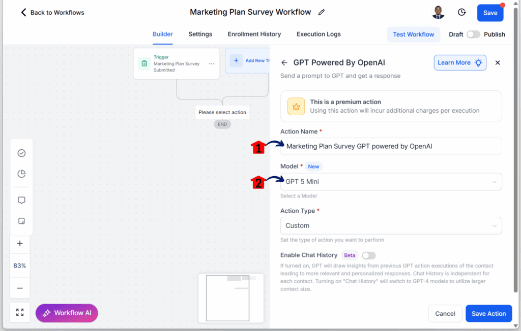 AI Marketing Plan – Configure GPT Settings