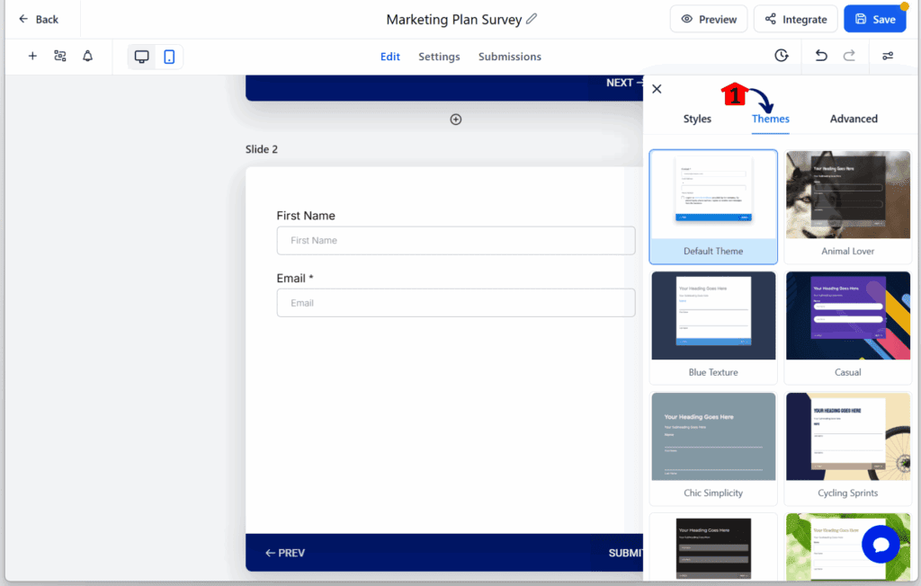 AI Marketing Plan – Apply a Theme