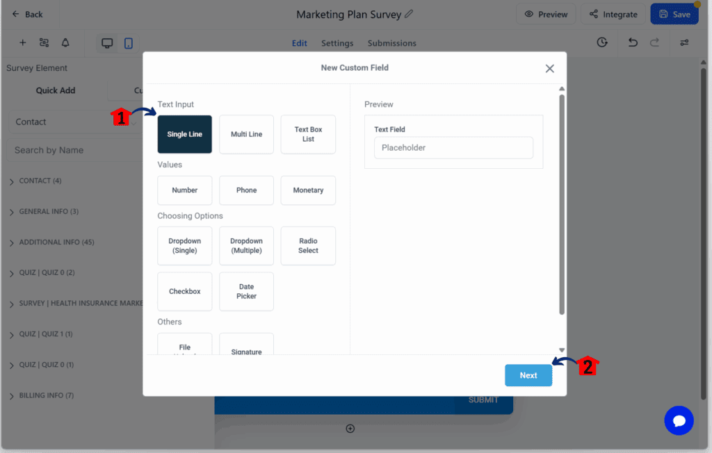 AI Marketing Plan – Create a New Custom Field