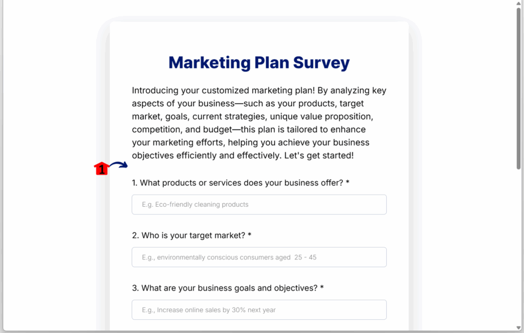 AI Marketing Plan – Test the Workflow Survey
