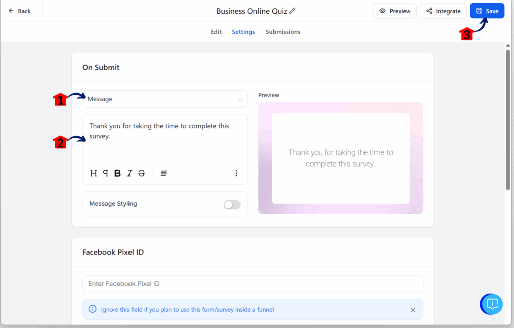 quiz funnel builder – Style the Form Layout