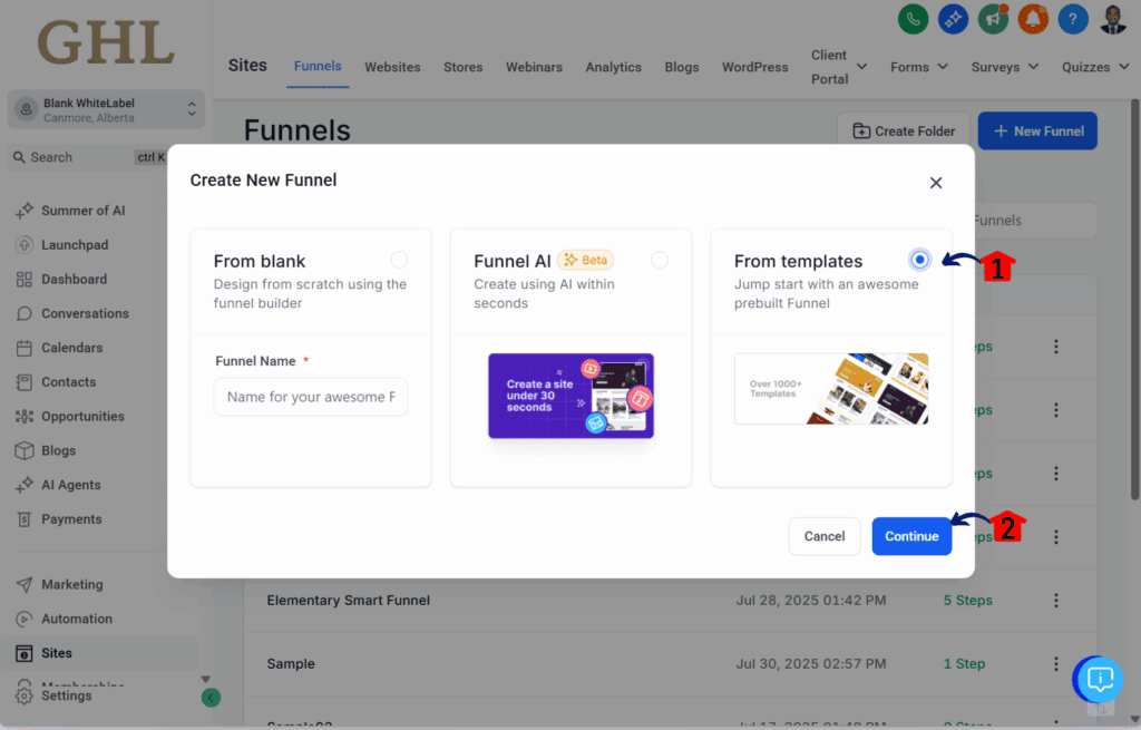 quiz funnel builder – Create a New Workflow