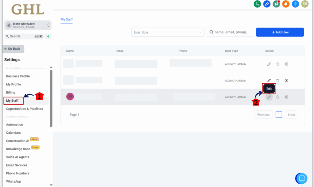 Use AI Bot Permissions - Open the Roles & Permissions Settings