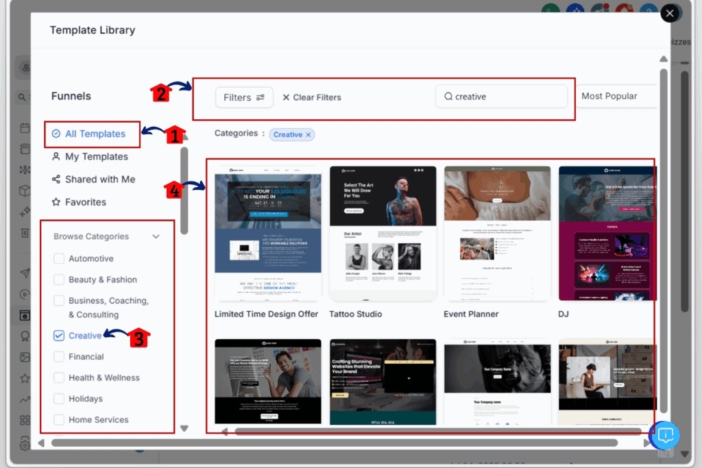 prebuilt marketing assets - search