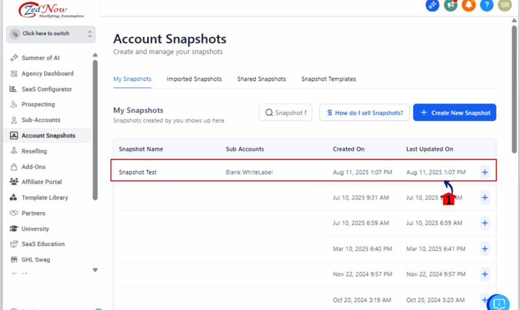 snapshot asset viewer - Click to Open the Snapshot Viewer