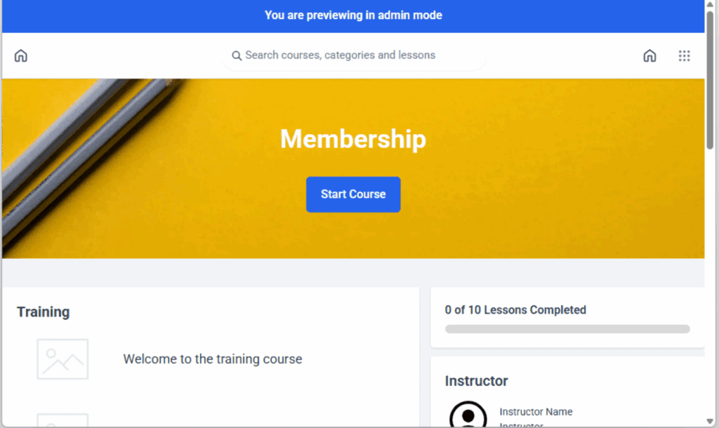GHL course preview speed
 - Review All Preview Styles