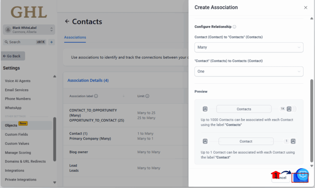 GHL custom contact labels
 - Save Your Changes