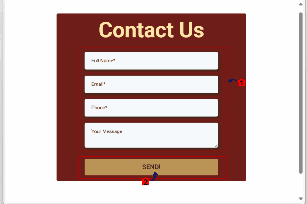 GoHighLevel form error handling - required field