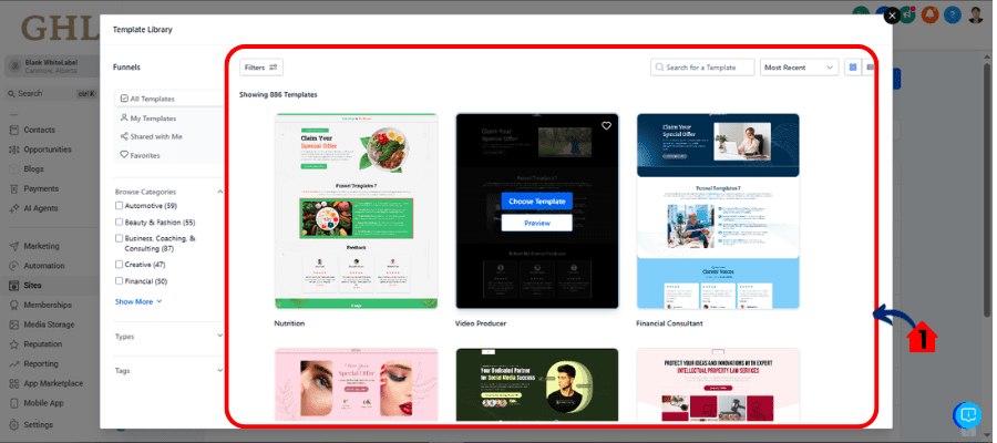 ghl funnel template