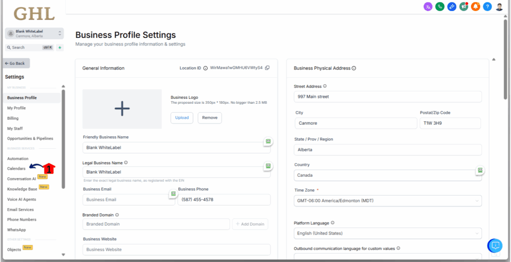 Appointment Timezone Setting - Go to Your Calendar Settings
