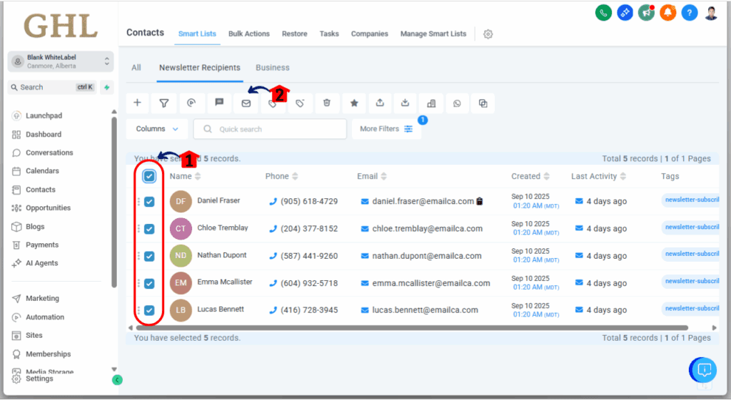 Bulk Drip Automation - Choose Your Contact Segment