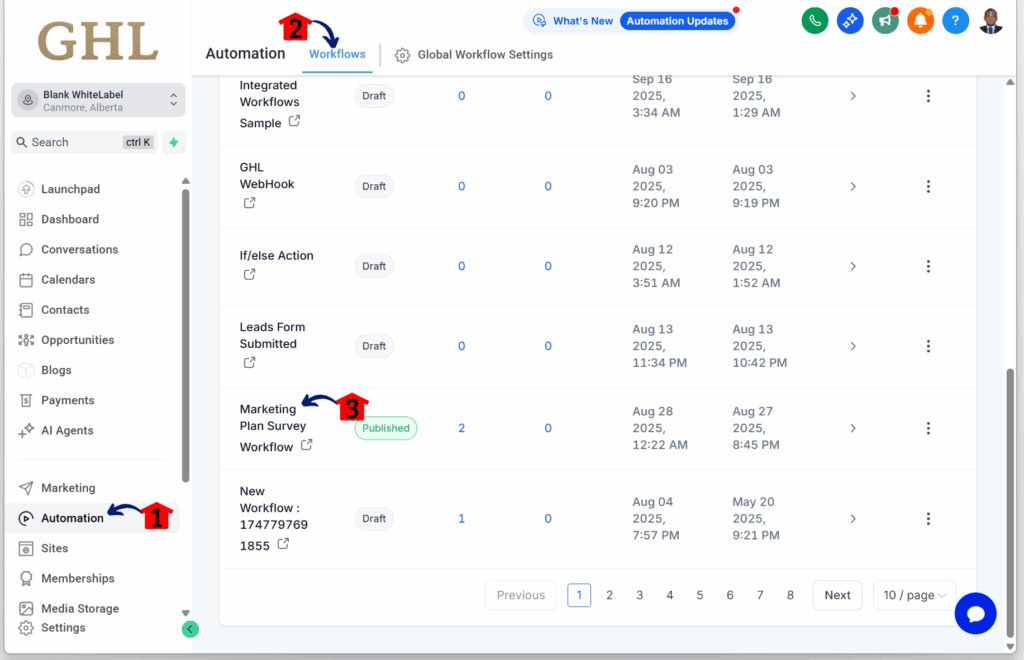 How to Check the Updated Email and SMS Stats in GHL