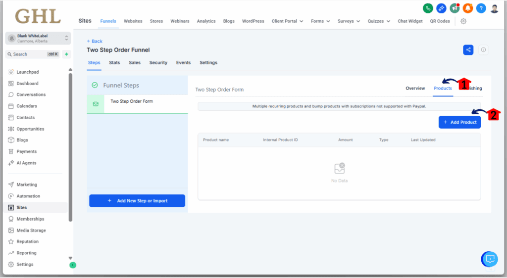 GoHighLevel Order Form - Add Products to Your Funnel