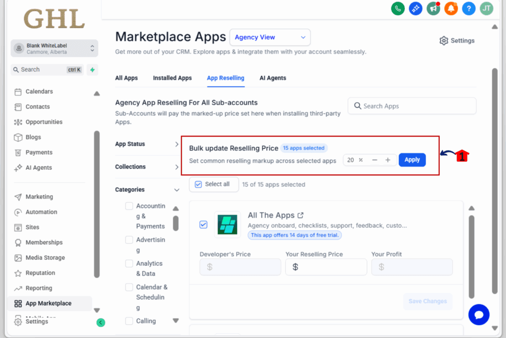 resell saas apps - mark ups