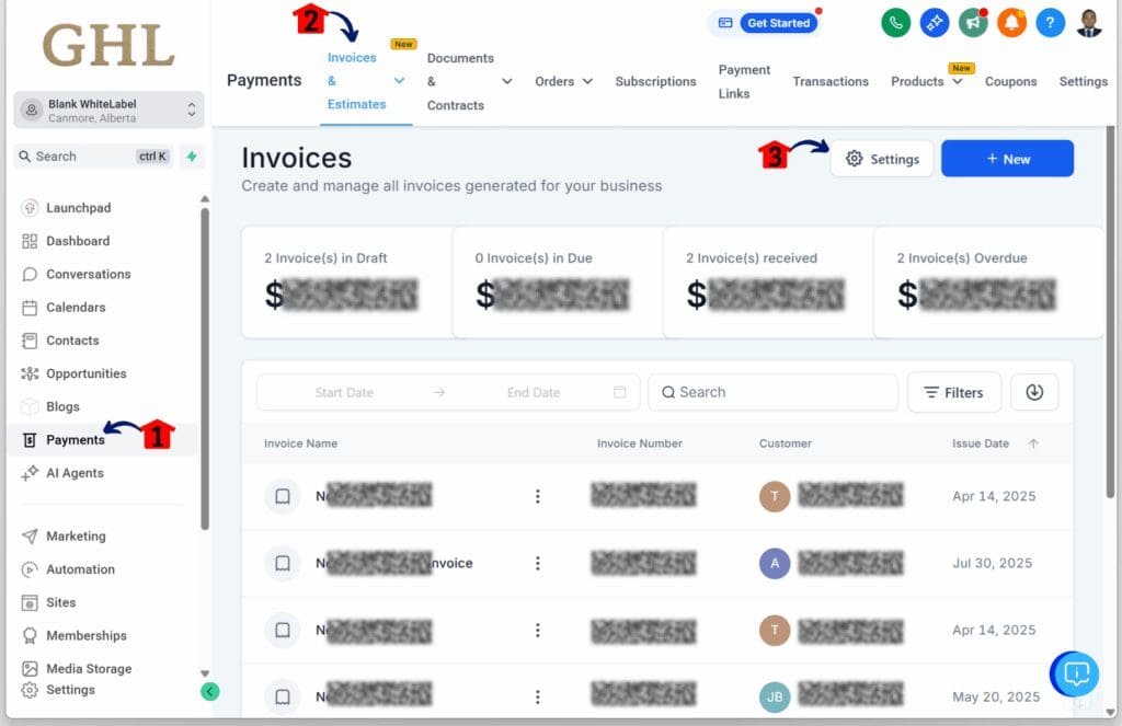 How to Set Up Custom Invoice Templates in GHL