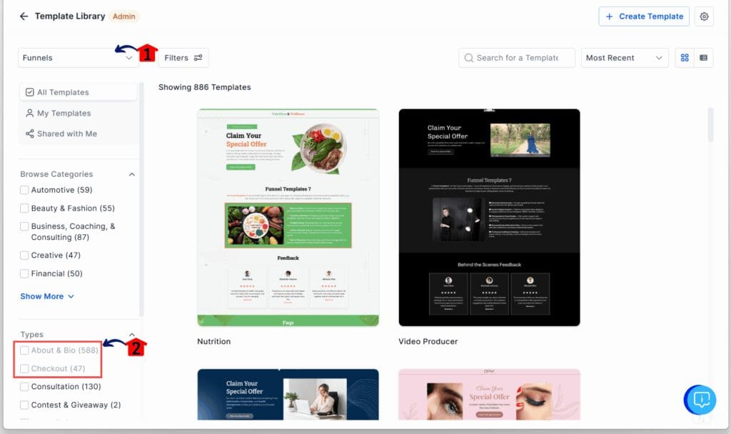 Template Library Filters – Review the Updated Template Library