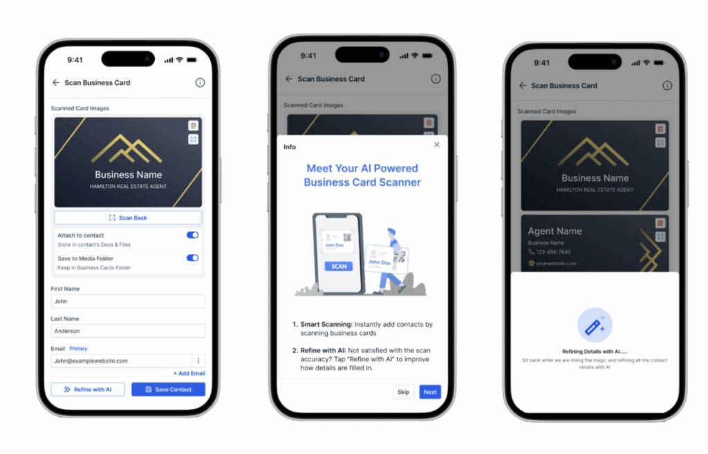 GoHighLevel AI marketing tools – AI Powered Business Card Scanner
