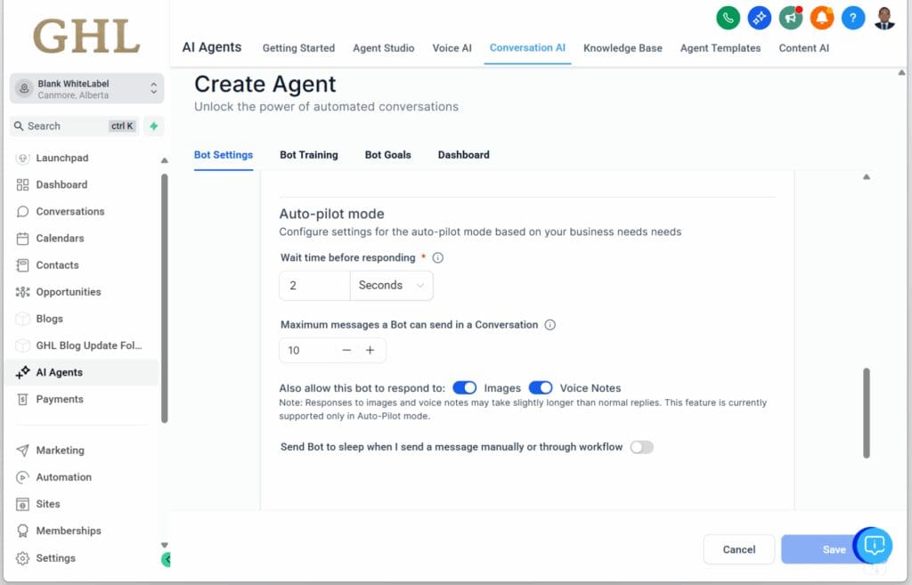 GHL AI marketing tools – Conversations AI – Bots Can Now Respond to Images