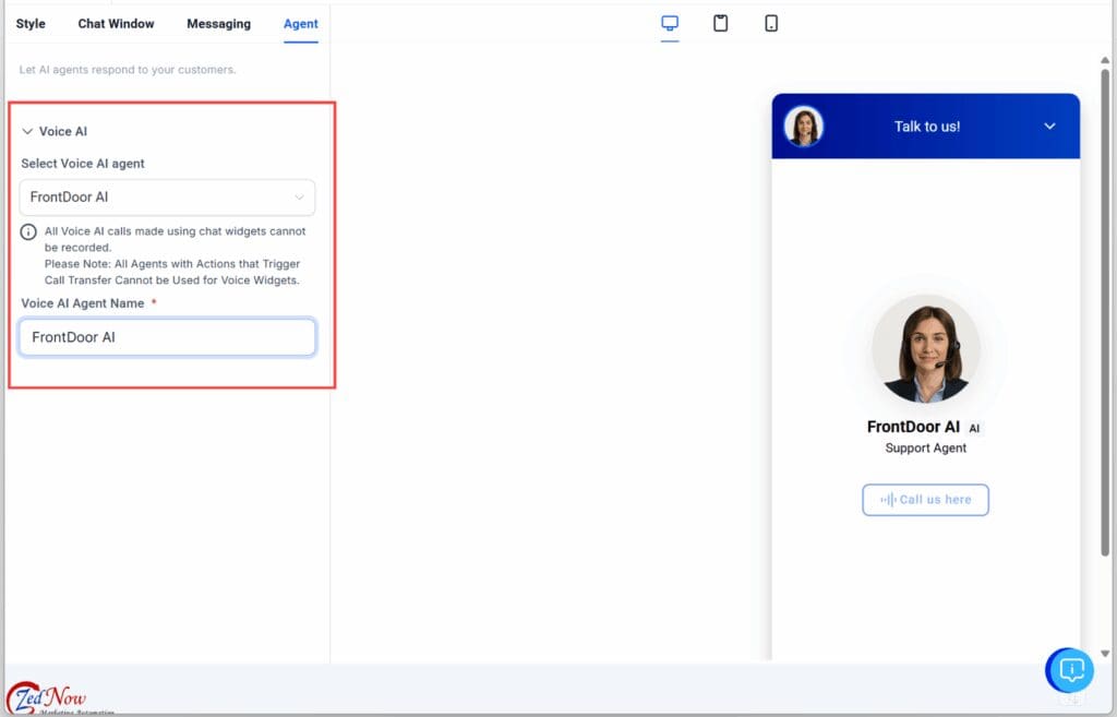GHL Conversation Automation - Configurable AI Agent Name and Call Recording Notice